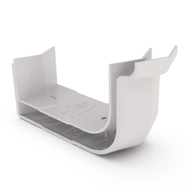 Quad Gutter 115 External Two Piece Cast Angle 135° Gull Grey