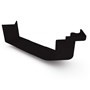 Quad Gutter 115 External Cast Angle 90° Ebony