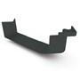 Quad Gutter 115 External Cast Angle 90° Gun Metal Grey