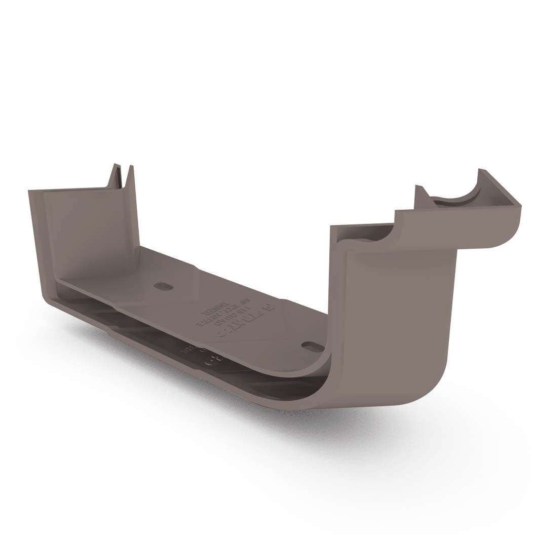 Quad Gutter 115 External Two Piece Cast Angle 90° Banyan Brown