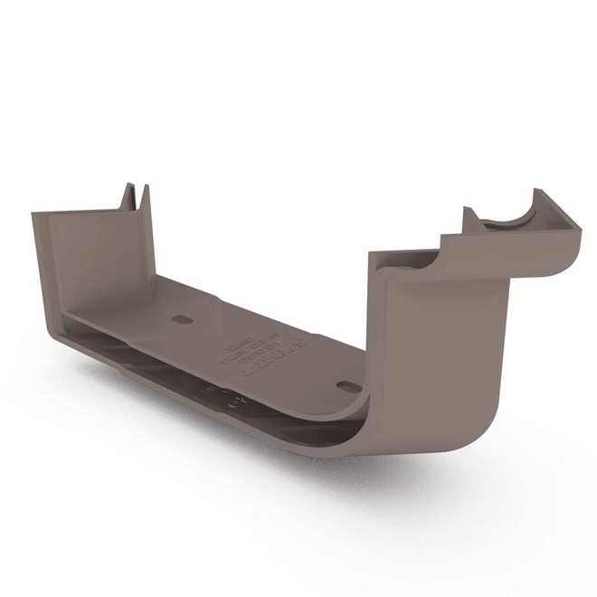 Quad Gutter 115 External Two Piece Cast Angle 90° Banyan Brown