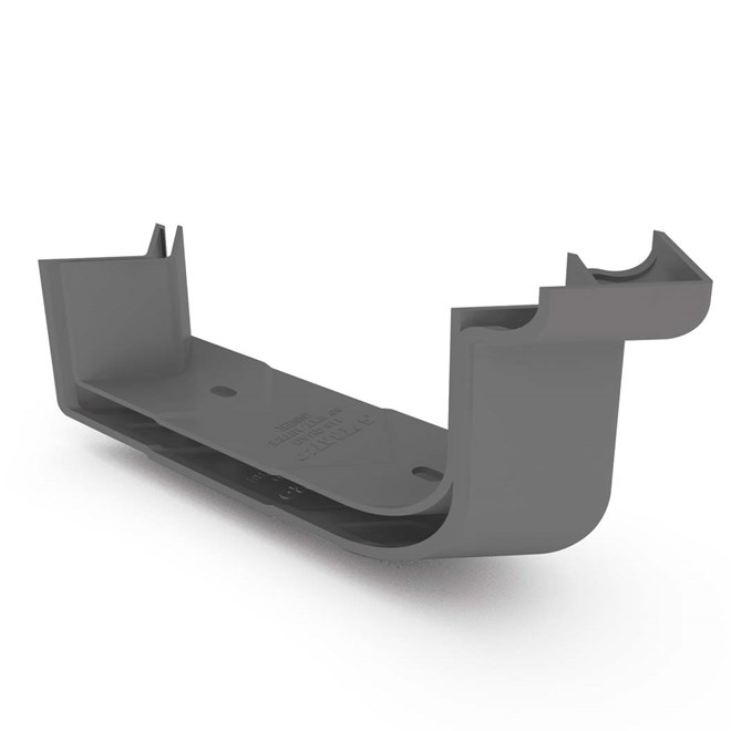 Quad Gutter 115 External Two Piece Cast Angle 90° Cobblestone