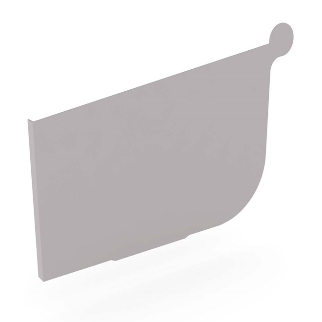 Quad Gutter 115 Stop End Left Hand Birch