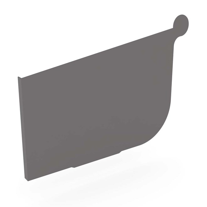 Quad Gutter 115 Stop End Left Hand Cobblestone