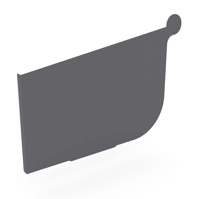 Quad Gutter 115 Stop End Left Hand Granite