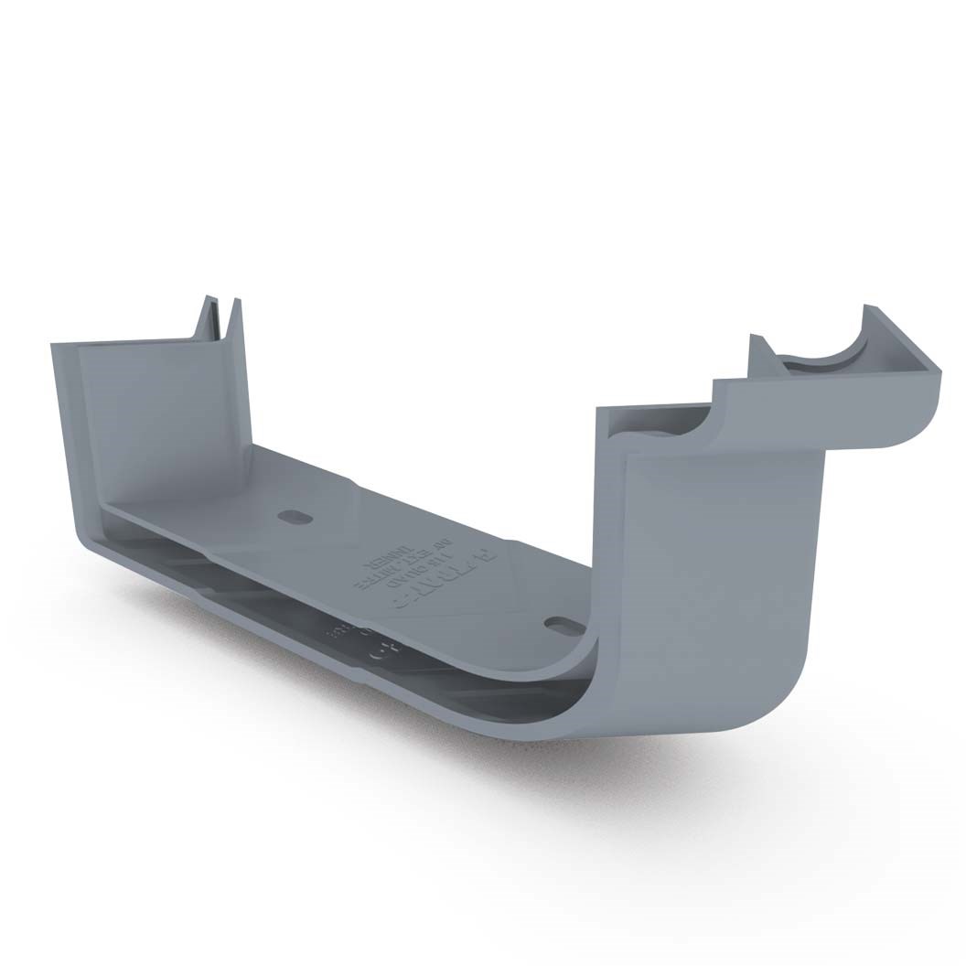 Quad Gutter 125 External Two Piece Cast Angle 90° Armour Grey