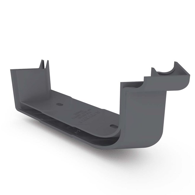 Quad Gutter 125 External Two Piece Cast Angle 90° Granite