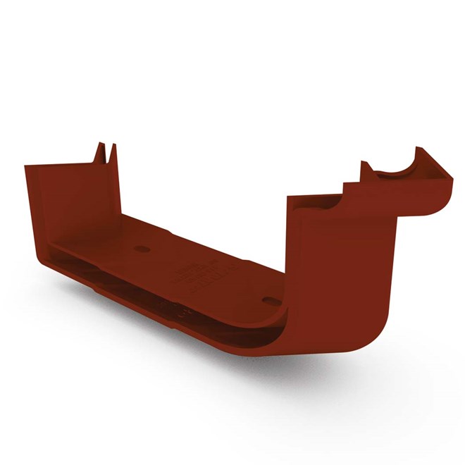 Quad Gutter 125 External Two Piece Cast Angle 90° Heritage Red