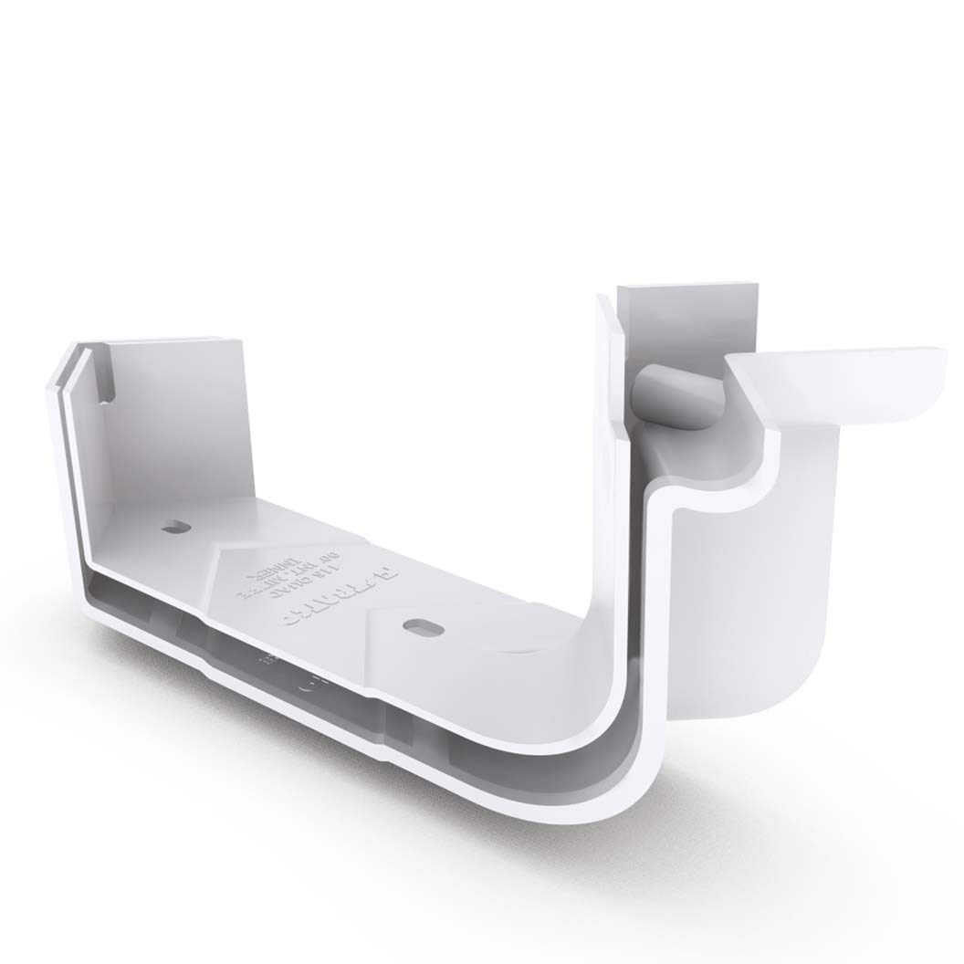 Quad Gutter 125 Internal Two Piece Cast Angle 90° Off White
