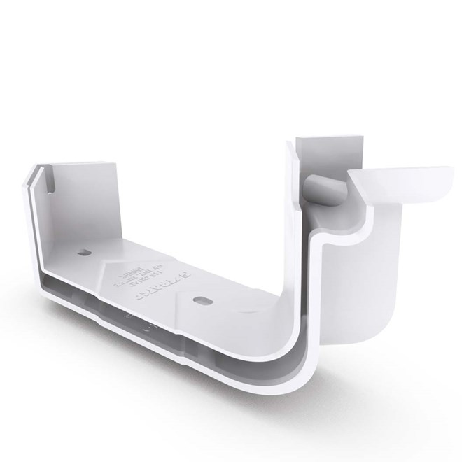 Quad Gutter 125 Internal Two Piece Cast Angle 90° Off White