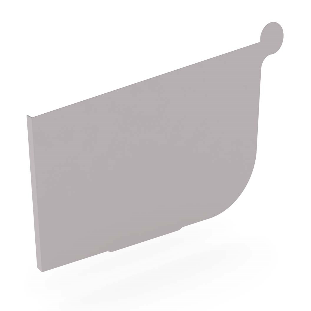 Quad Gutter 125 Stop End Left Hand Birch