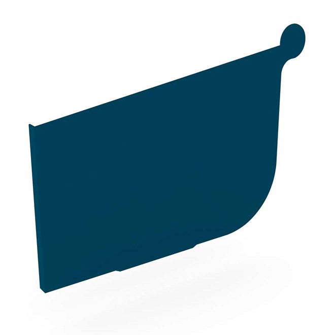 Quad Gutter 125 Stop End Left Hand Mountain Blue