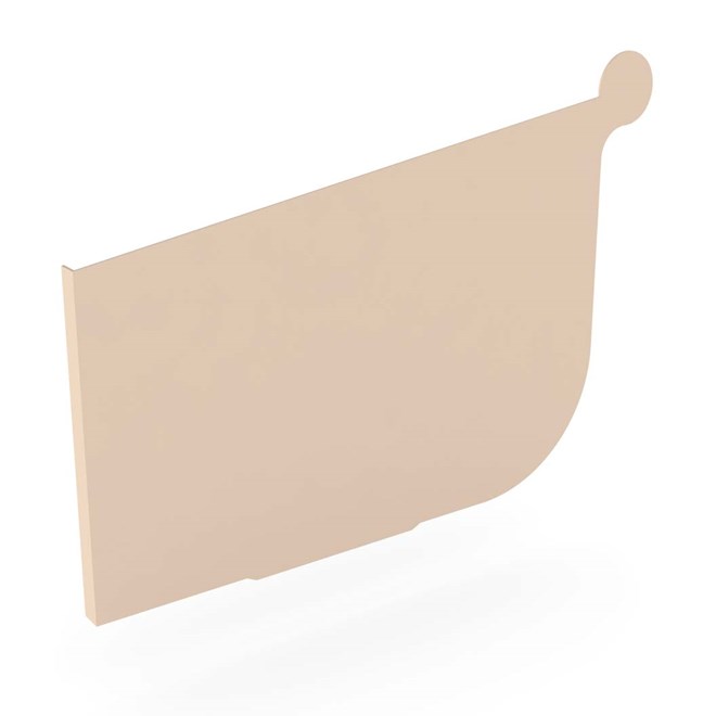 Quad Gutter 125 Stop End Left Hand Merino