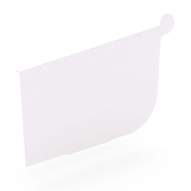 Quad Gutter 125 Stop End Left Hand Off White