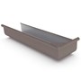 Quad Gutter 150  Return Stop End Right Hand Banyan Brown