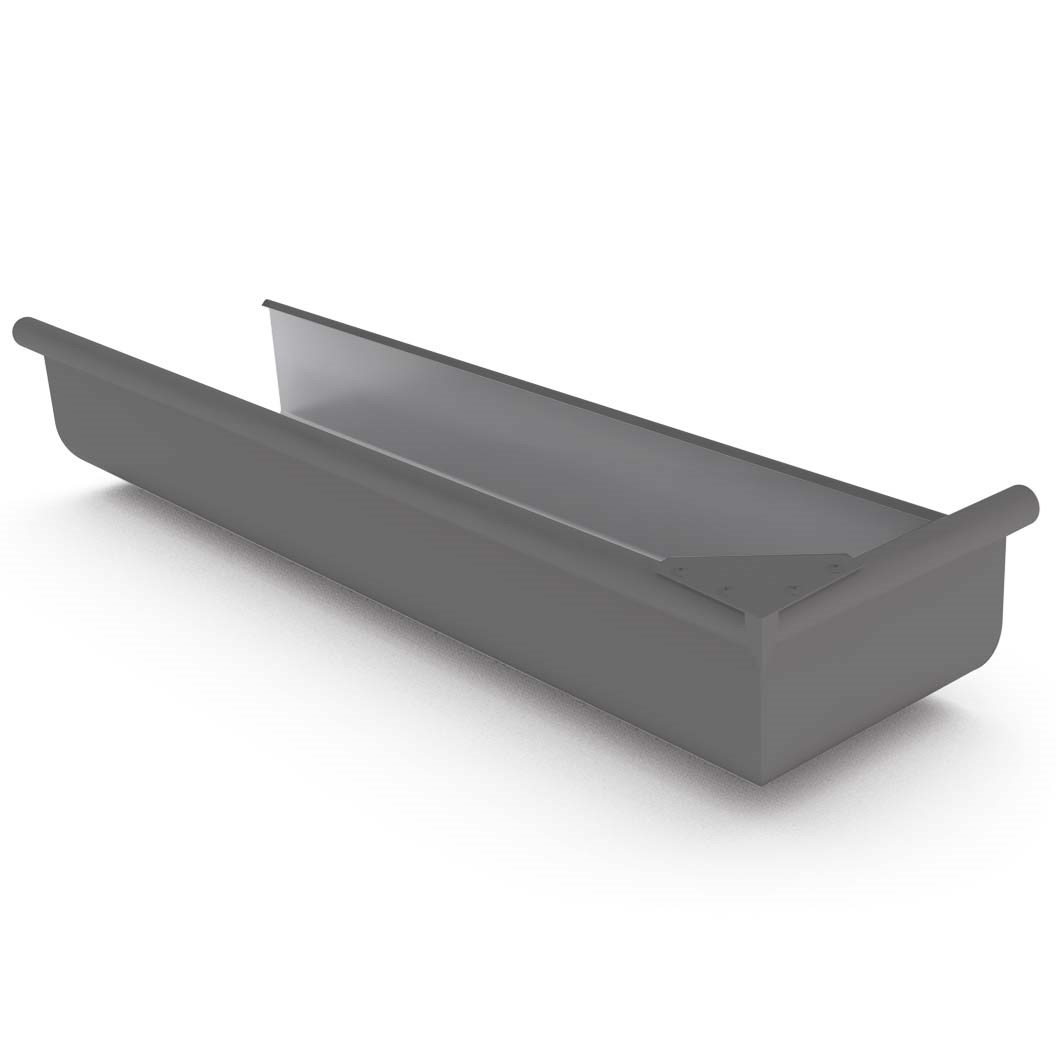 Quad Gutter 150  Return Stop End Right Hand Cobblestone