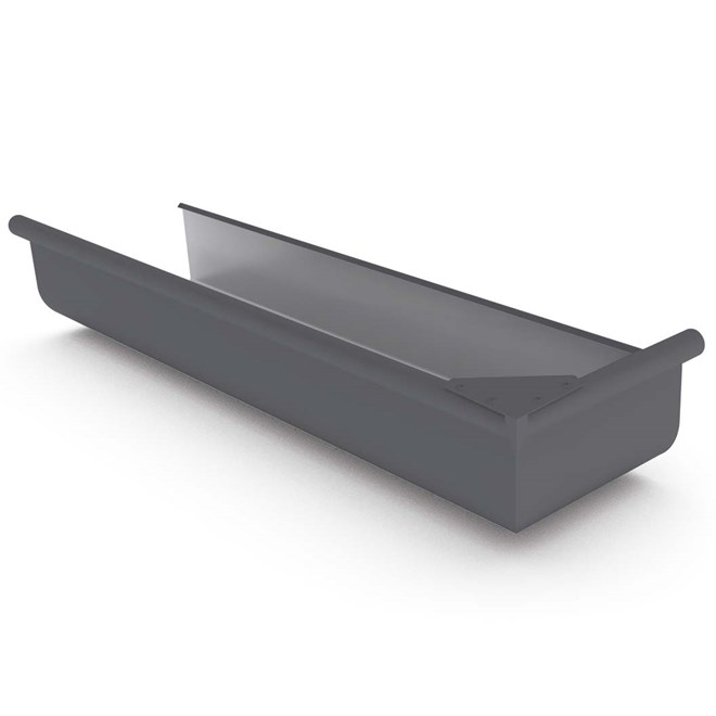 Quad Gutter 150  Return Stop End Right Hand Granite