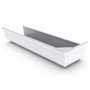 Quad Gutter 150  Return Stop End Right Hand Off White