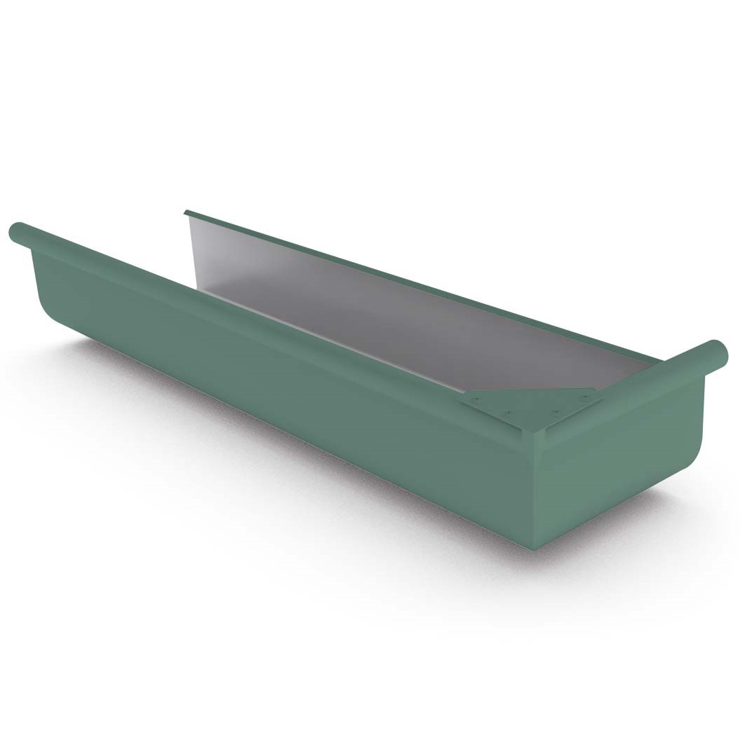 Quad Gutter 150  Return Stop End Right Hand Rivergum