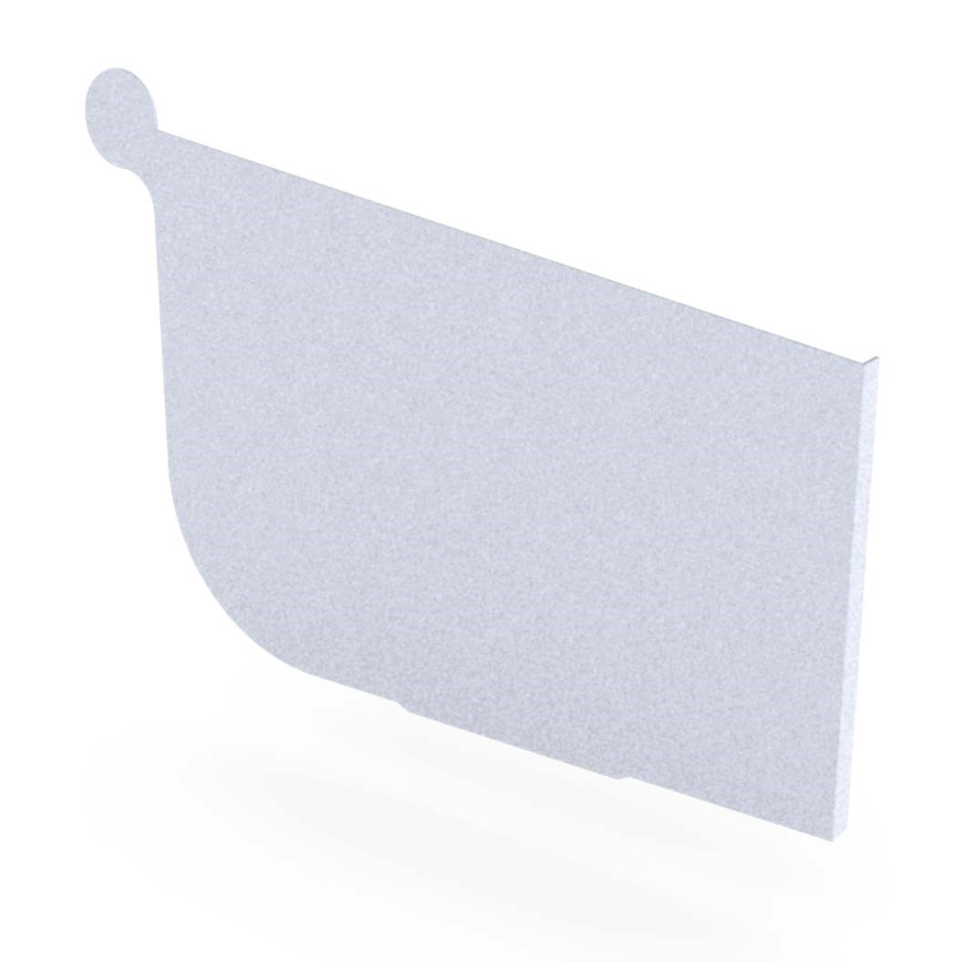 Quad Gutter 150 Stop End Right Hand Zinc/Aluminium