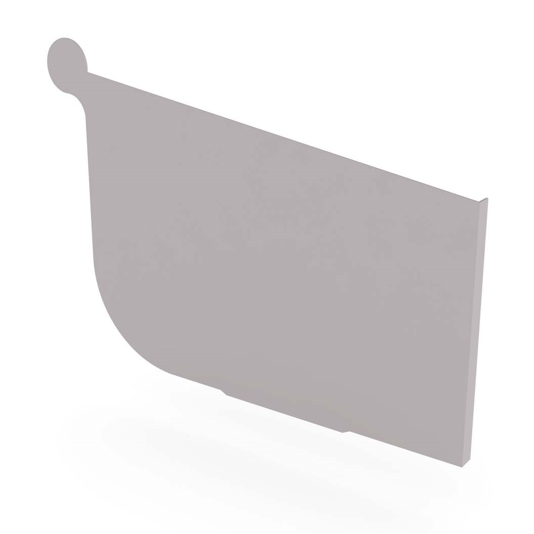 Quad Gutter 150 Stop End Right Hand Birch