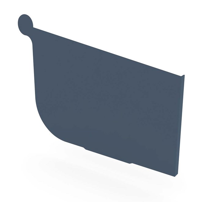 Quad Gutter 150 Stop End Right Hand Dark Stone