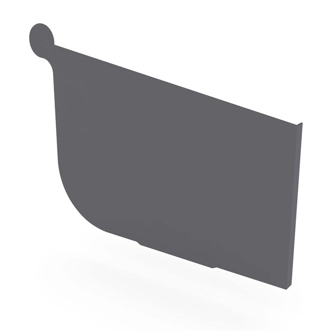 Quad Gutter 150 Stop End Right Hand Granite