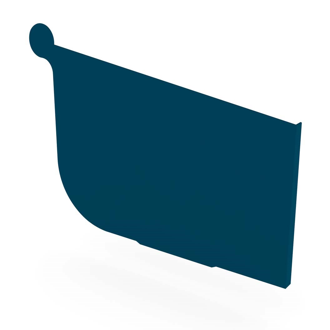 Quad Gutter 150 Stop End Right Hand Mountain Blue