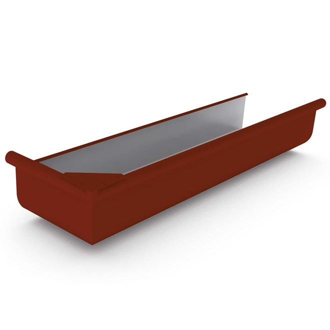 Quad Gutter 175  Return Stop End Left Hand Heritage Red