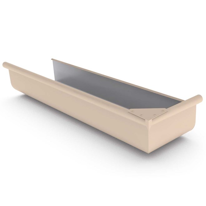 Quad Gutter 175  Return Stop End Right Hand Merino