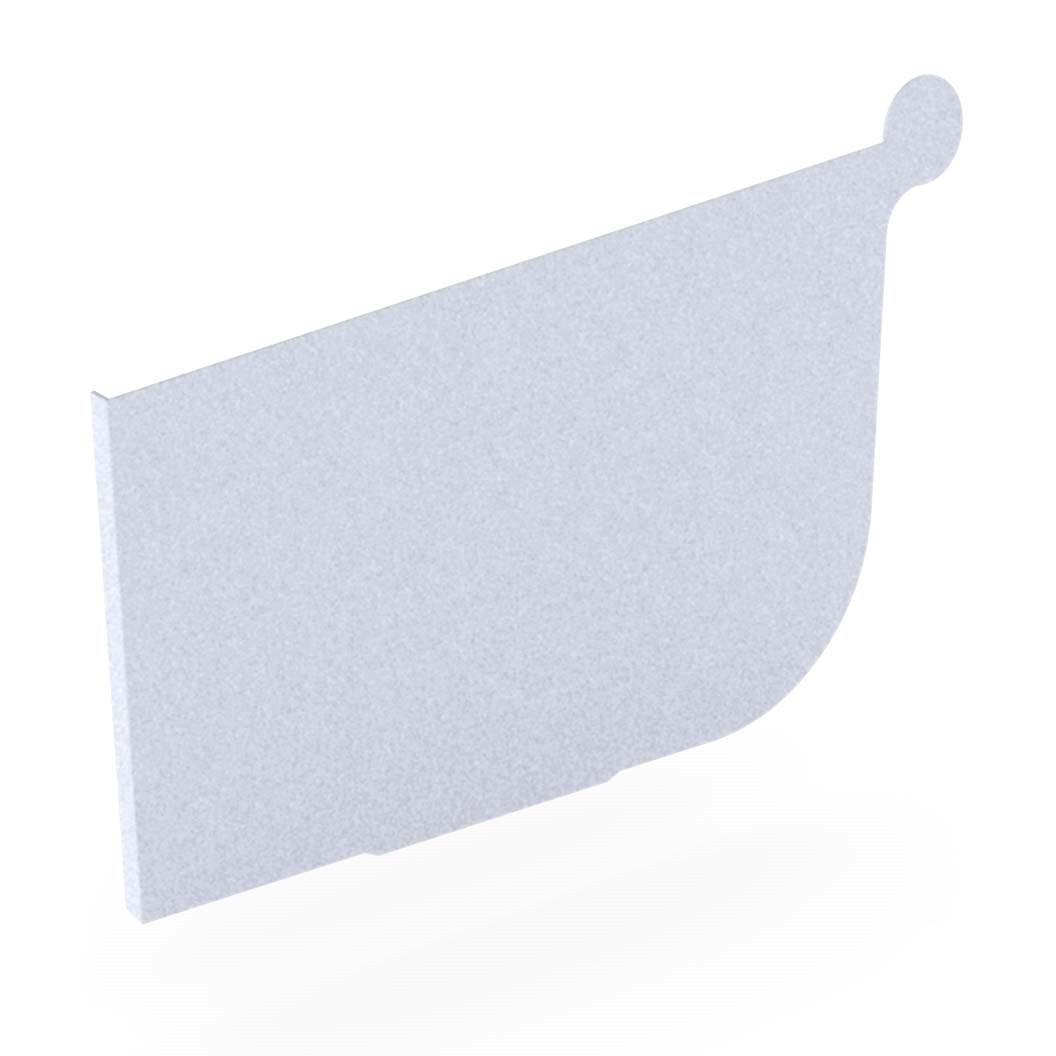 Quad Gutter 175 Stop End Left Hand Zinc/Aluminium