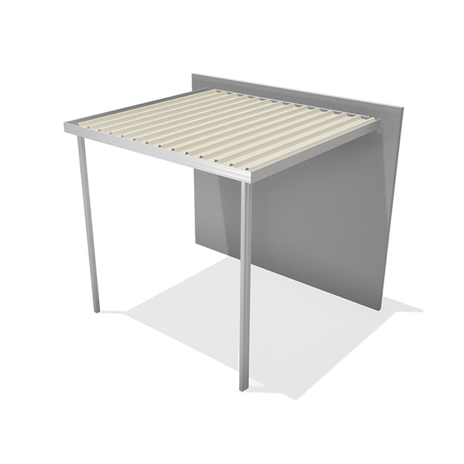 Sanctuary® Patio 3x3m Galvanised Frame Drift Sand Roof Attached Windspeed 33