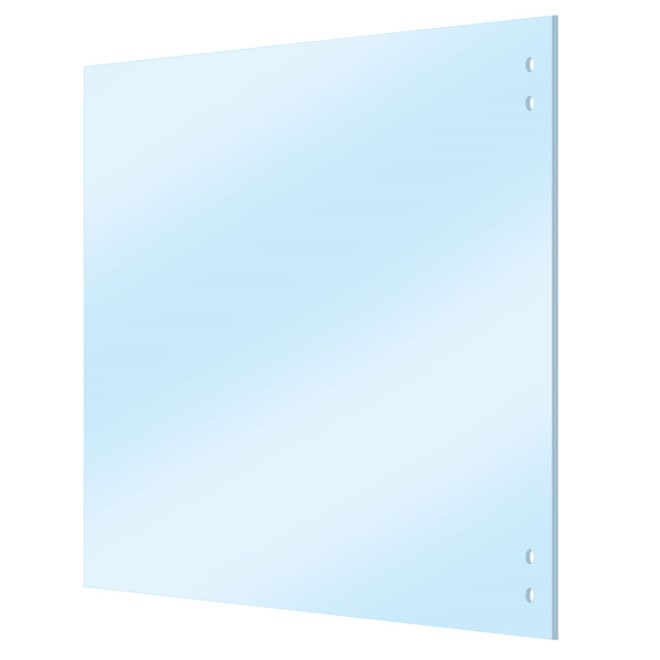 Lifestyle Frameless Hinged Glass Panel 1000 x 1200 x 12mm