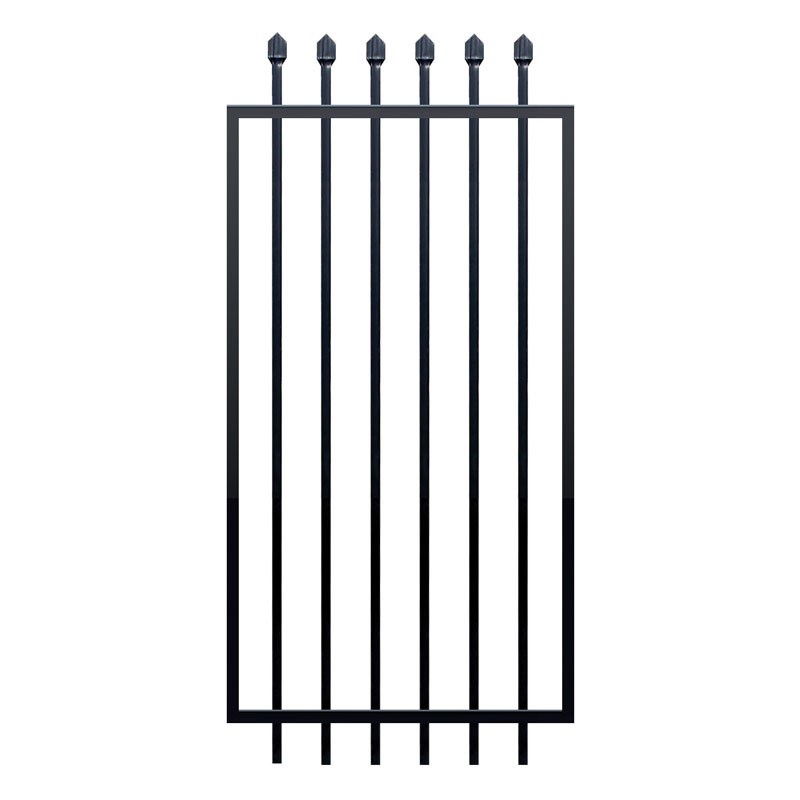 Squash Top Fence Gate 975 x 2100mm Black
