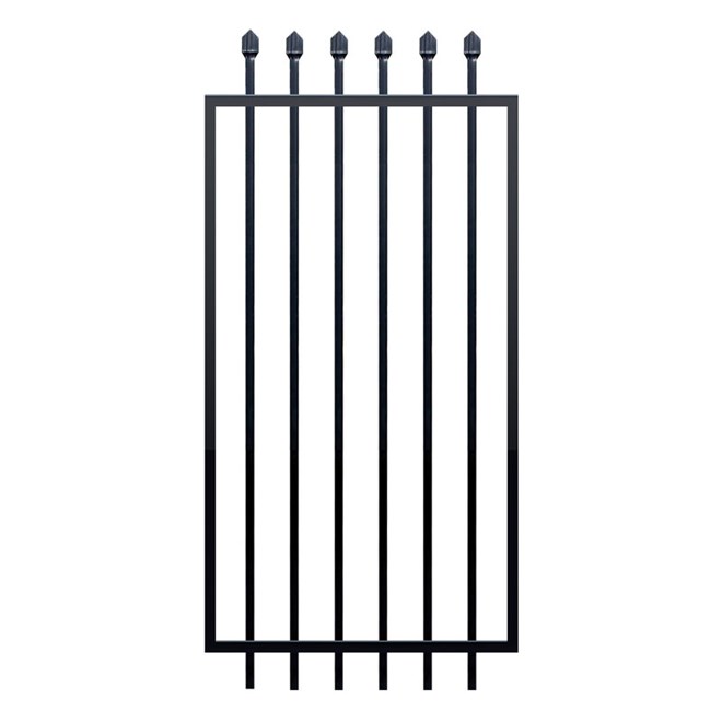 Squash Top Fence Gate 975 x 2100mm Black