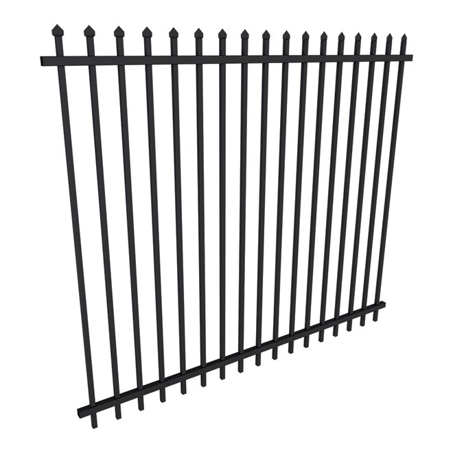 Squash Top Fence Panel 2400 x 2100mm Black