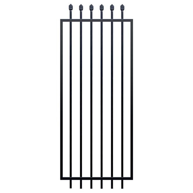 Squash Top Fence Gate 975 x 1800mm Black