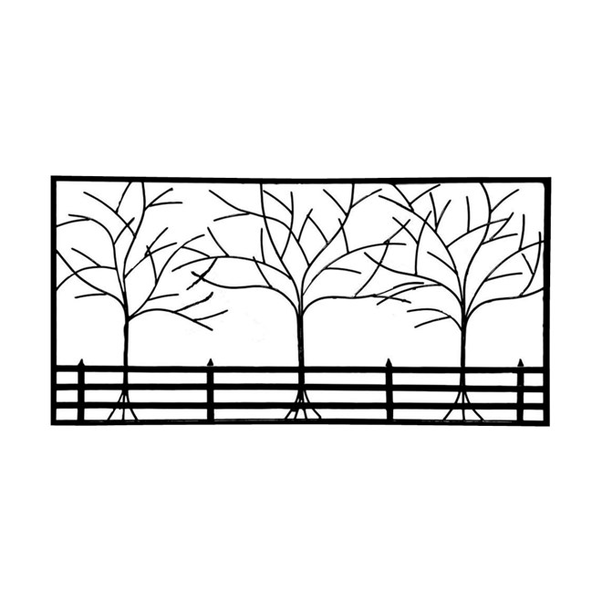 Screen Steel Blk/Sil Rural 1000X500