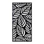 Painted Decorative Screen Leaves Black 600x1200mm