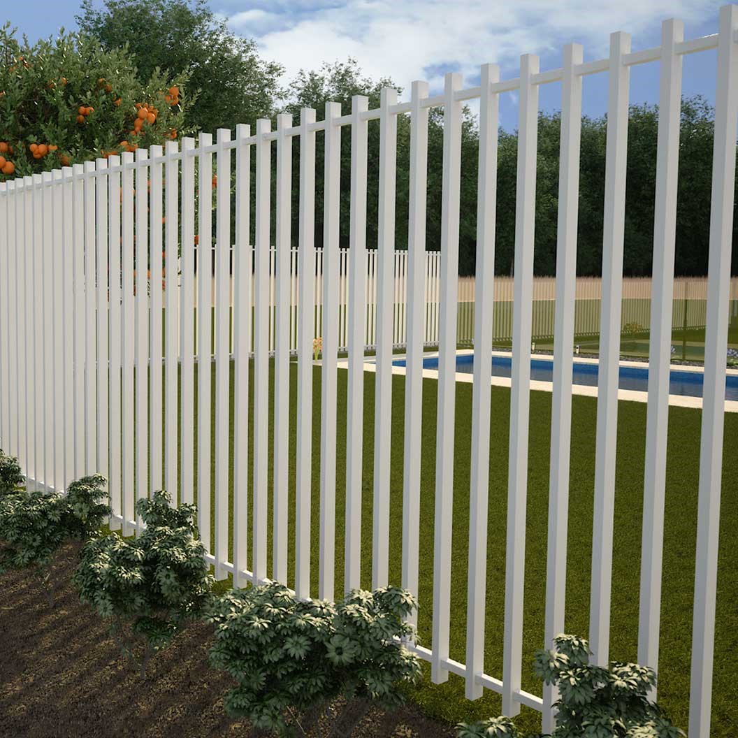 Barr Fencing Panel 1000mm x 1733mm in Pearl White