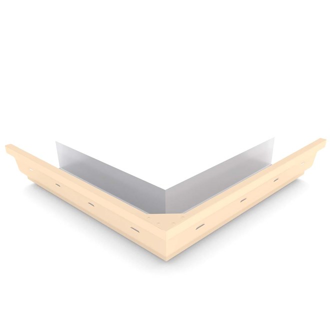 S Gutter External Mitre Slotted Smooth Cream