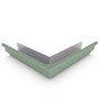 S Gutter External Mitre Slotted Mist Green