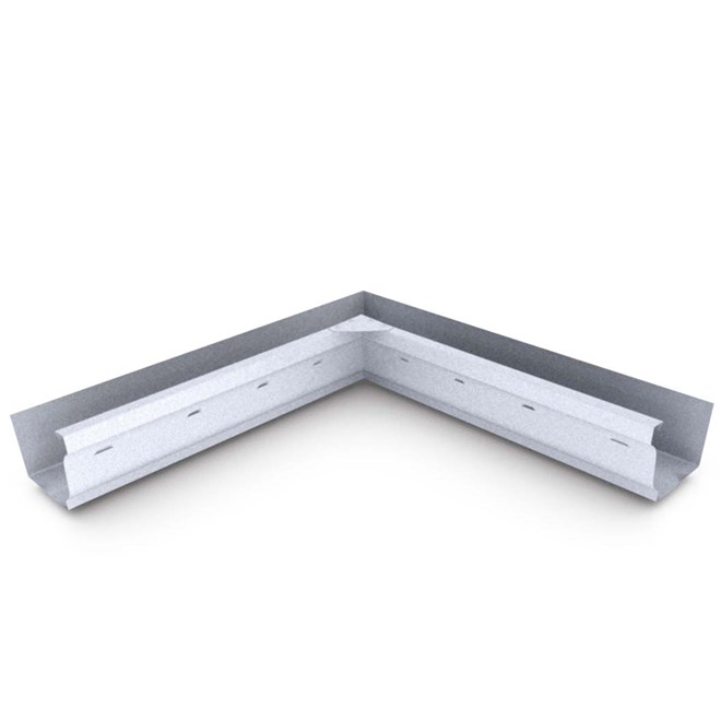 S Gutter Internal Mitre Slotted Zinc/Aluminium