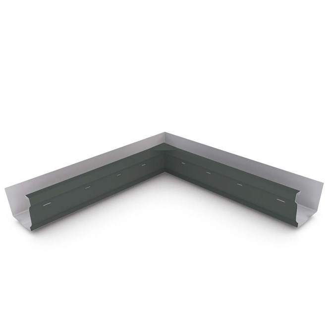 S Gutter Internal Mitre Slotted Slate Grey