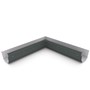 S Gutter Internal Mitre Slotted Slate Grey
