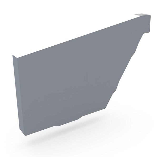 S Gutter Stop End Left Hand Armour Grey