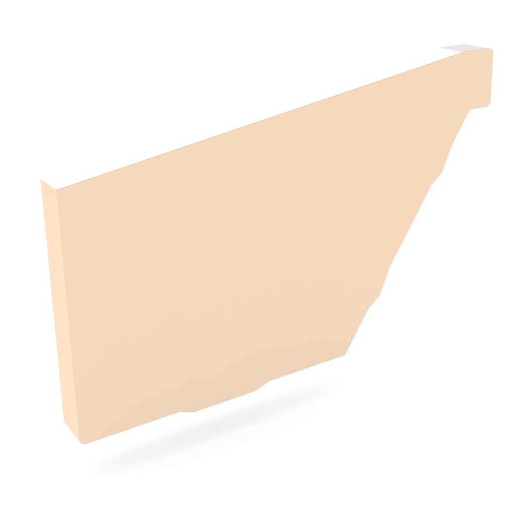 S Gutter Stop End Left Hand Smooth Cream