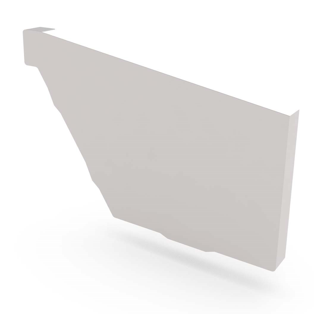S Gutter Stop End Right Hand Gull Grey