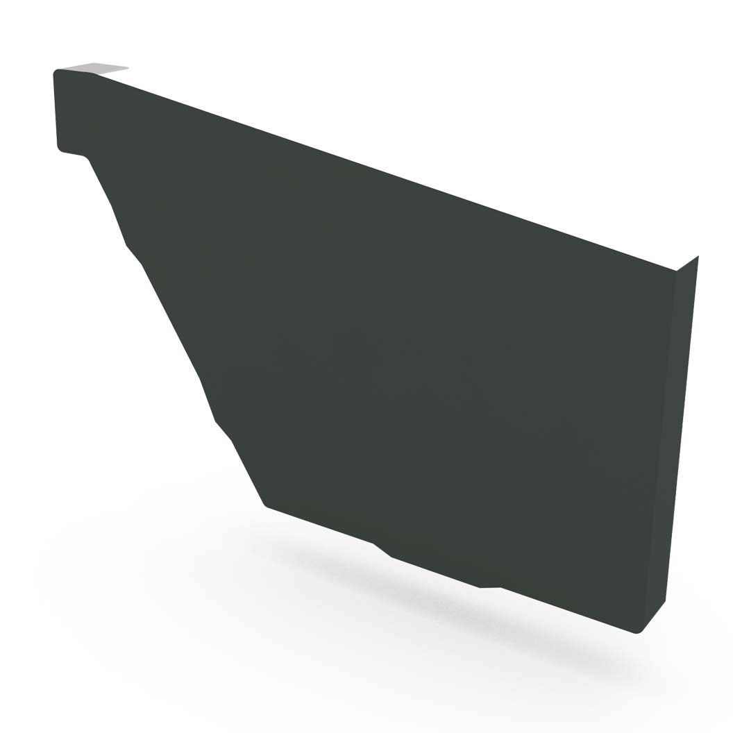 S Gutter Stop End Right Hand Gun Metal Grey