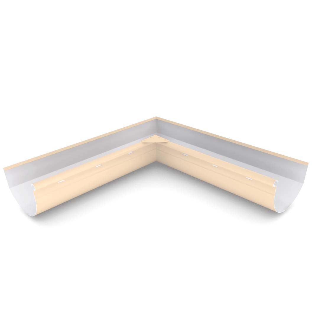 smoothline gutter internal mitre slotted smooth cream